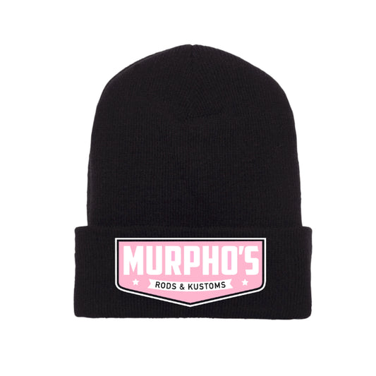 Pink and Black Shield Beanie