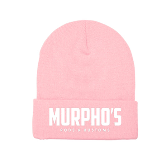 Pink and White Beanie